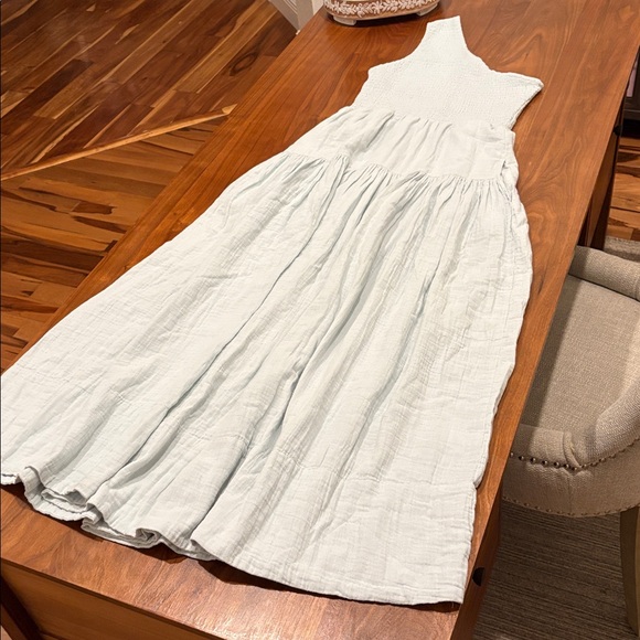 Elan One Shoulder Smocked Gauze Maxi Dress Size Small - Picture 7 of 10